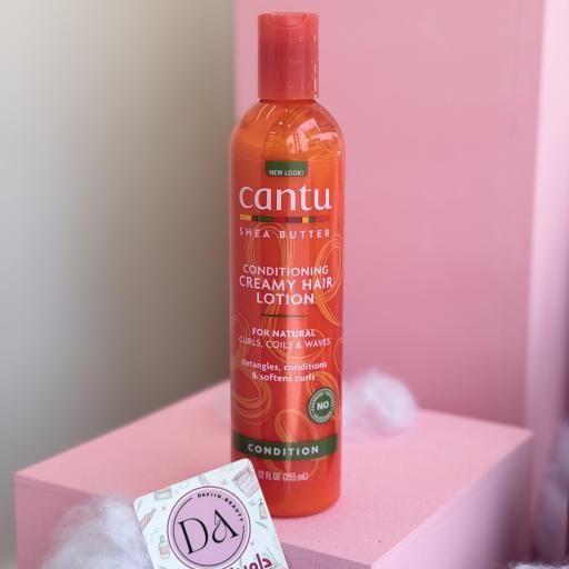 لوسیون کرمی نرم‌کننده و آبرسان کنتو(Cantu Shea Butter Conditioning Creamy Hair Lotion)