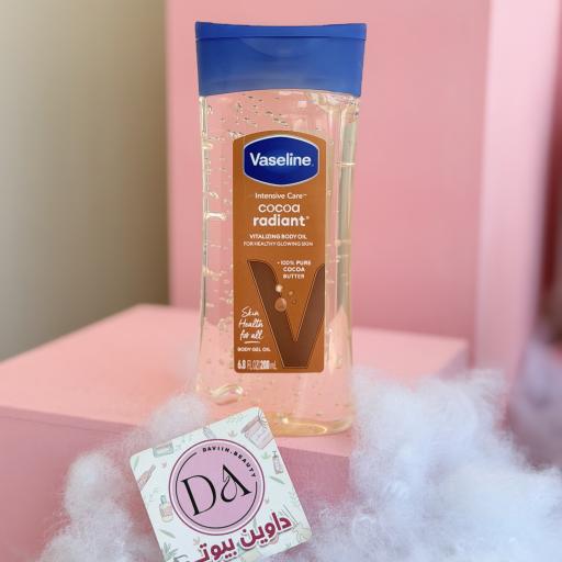 روغن بدن ژلی کاکائو وازلین Vaseline Cocoa Radiant Body Oil 200Ml